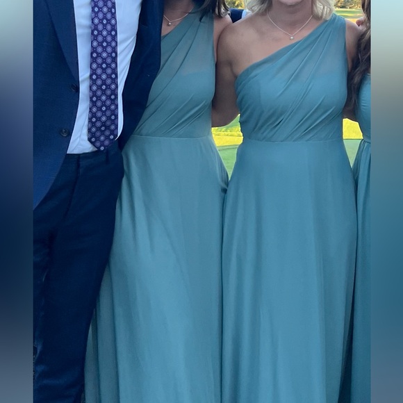 KIRA DRESS CHIFFON SEA GLASS - Picture 4 of 4